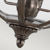 Feiss Adams 4 light pendant chandelier in 2 finishes - British product