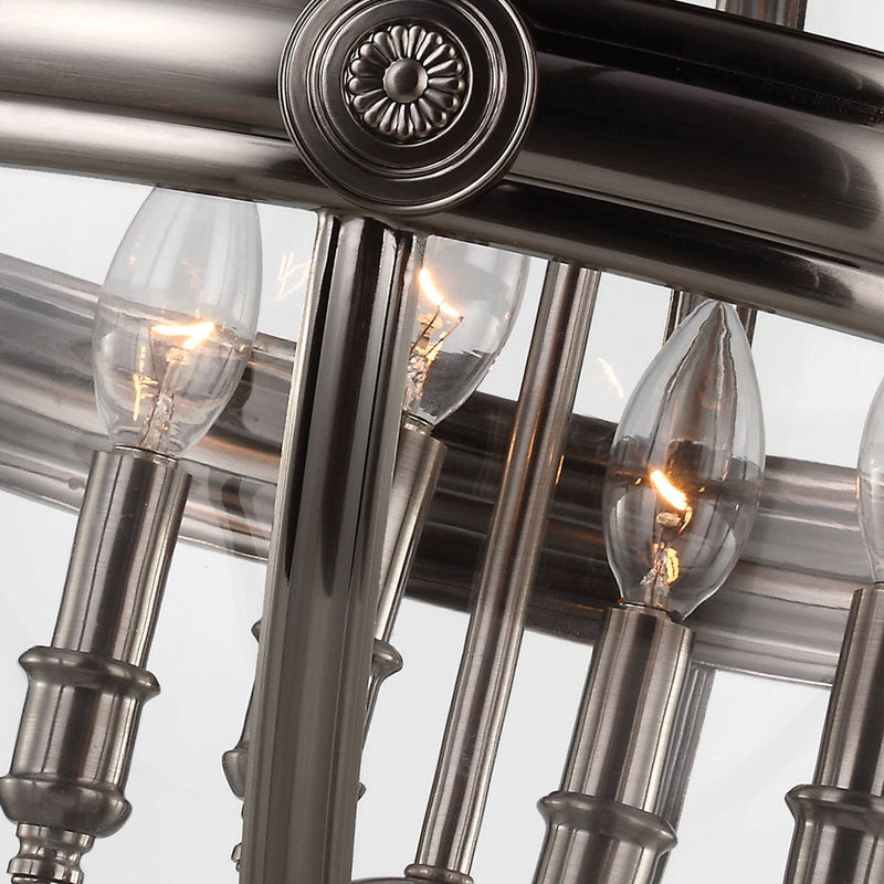 Feiss Adams 4 light pendant chandelier in 2 finishes - British product