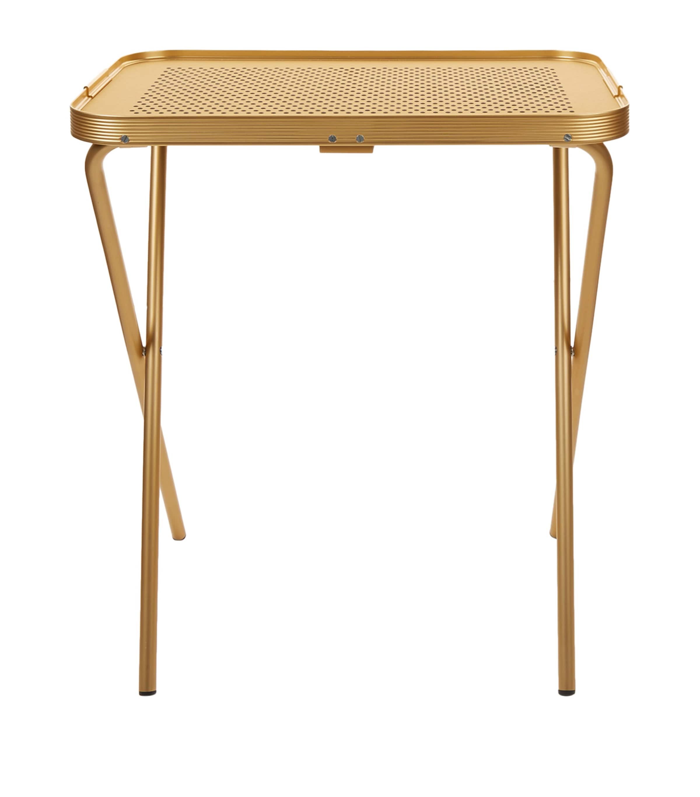 Kaymet folding tray table in anodised aluminium, UK version