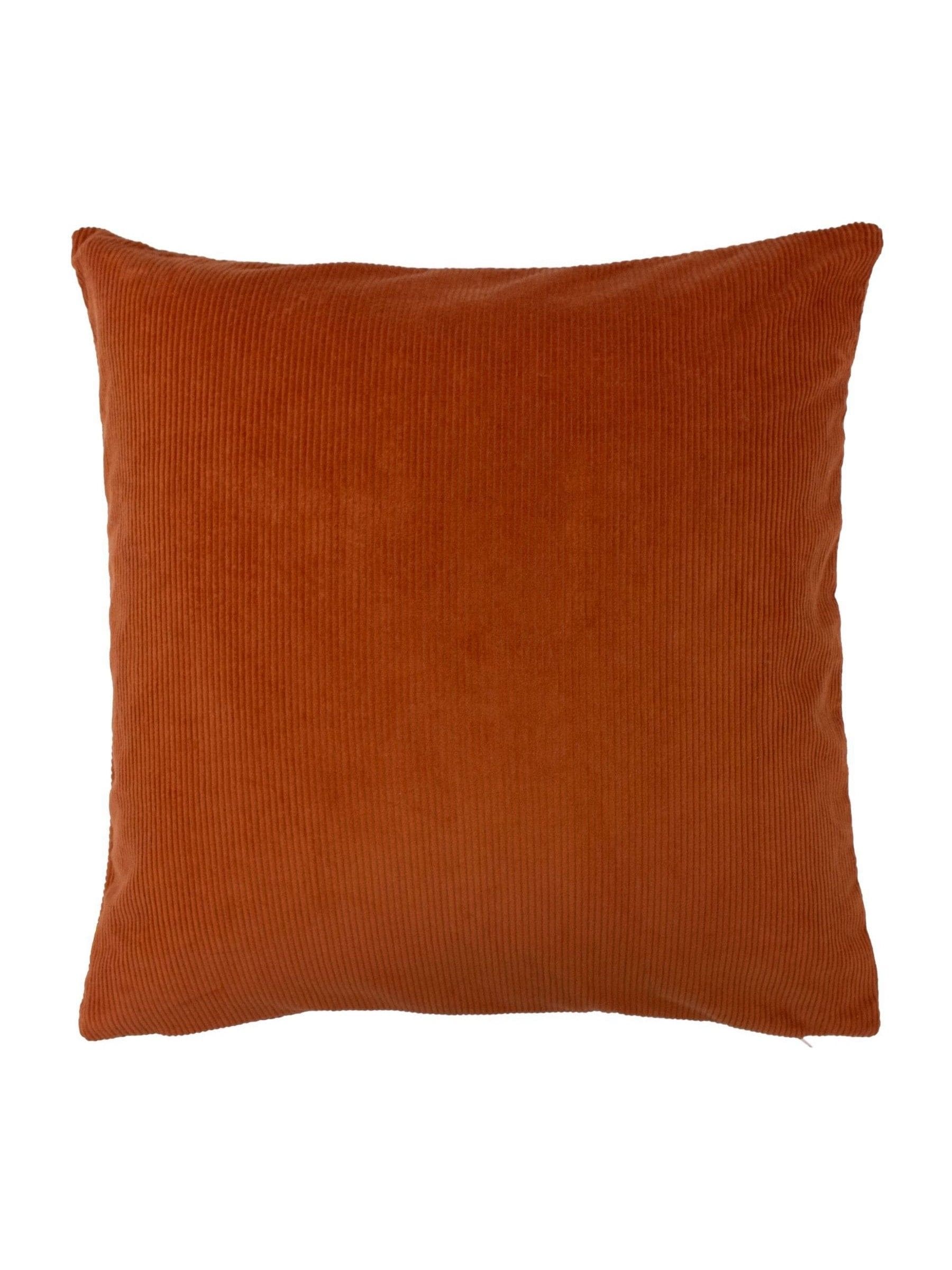 furn. Jagger ribbed cushion rust orange 45cm (British brand)