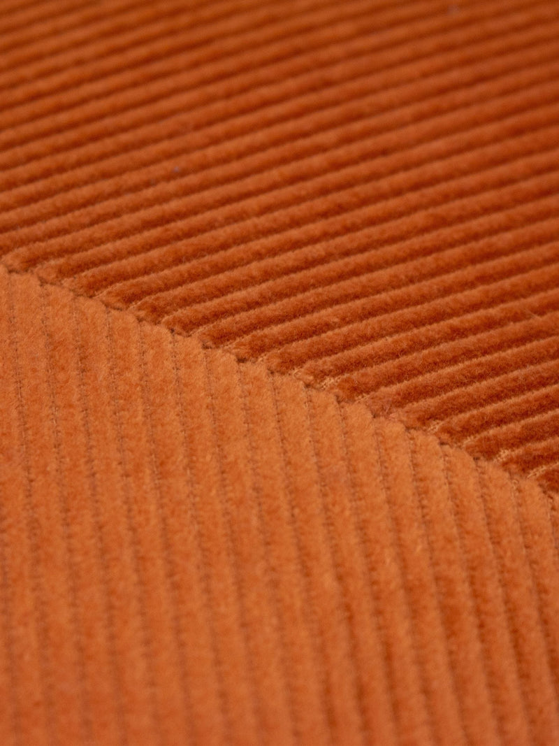 furn. Jagger ribbed cushion rust orange 45cm (British brand)