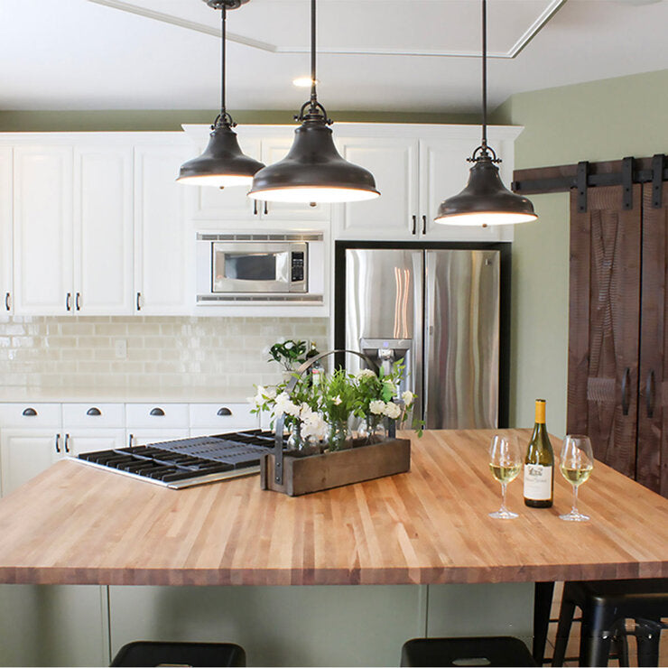 Quoizel medium pendant light in three finishes (British brand)