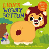 Board book Lion's Wobbly Bottom by Kit Frost, imported from the UK