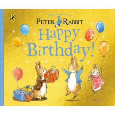 Beatrix Potter Peter Rabbit Happy Birthday gold edition children's book (British brand)