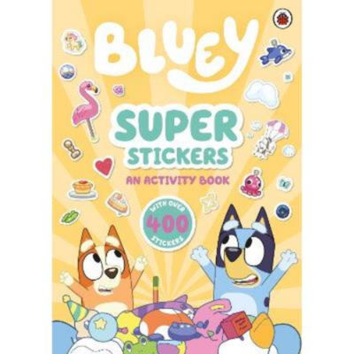 Bluey Super Stickers activity book, imported from the UK
