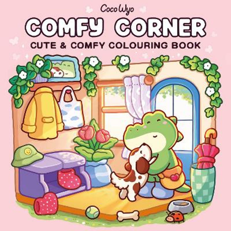 Coco Wyo Kids Comfy Corner colouring book, imported from the UK