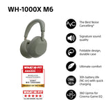 Sony WH-1000XM6 Noise-Cancelling Over-Ear Wireless Headphones - Olive Gray