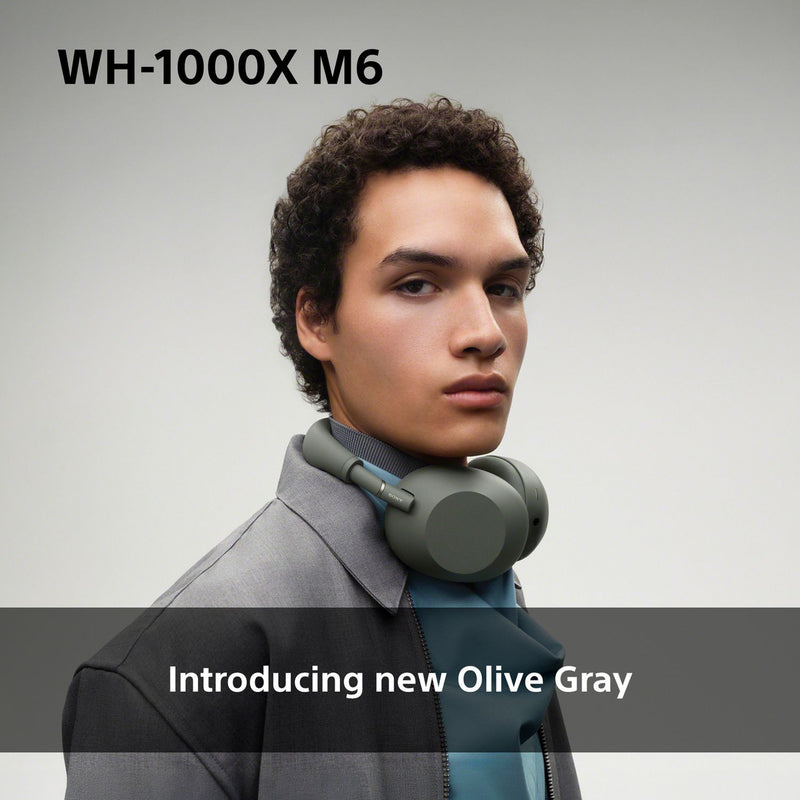 Sony WH-1000XM6 Noise-Cancelling Over-Ear Wireless Headphones - Olive Gray