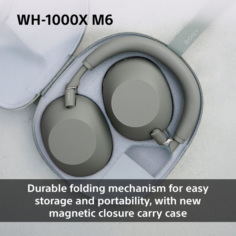 Sony WH-1000XM6 Noise-Cancelling Over-Ear Wireless Headphones - Olive Gray