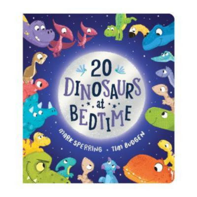 Mark Sperring Twenty Dinosaurs at Bedtime board book, imported from the UK