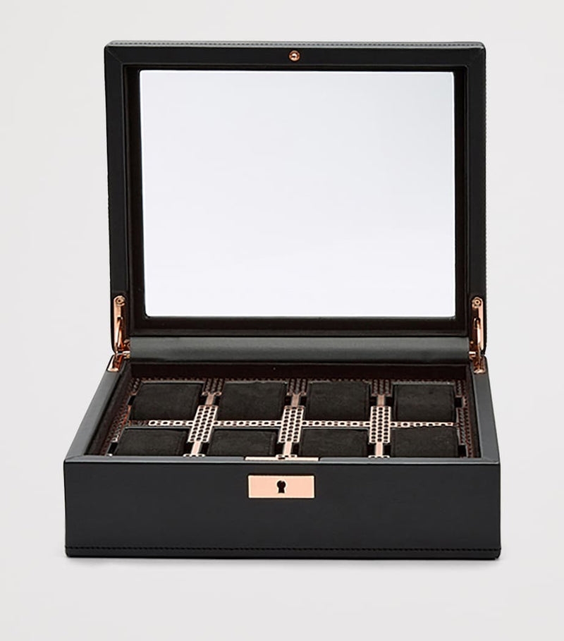 WOLF Vegan Leather Axis Watch Box 8-piece (British brand)
