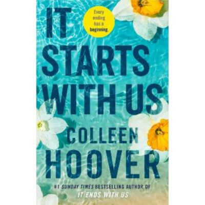Colleen Hoover hardback novel It Starts with Us, imported from the UK