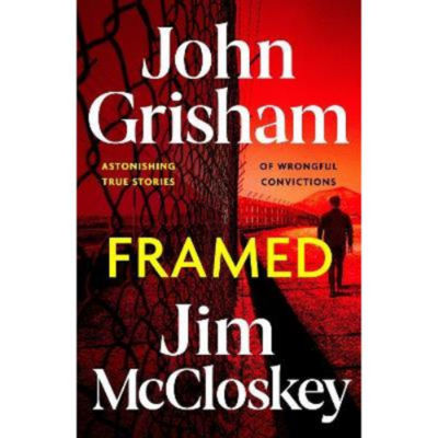 Framed John Grisham hardback book, imported from the UK