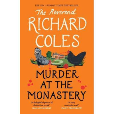 Reverend Richard Coles paperback Murder at the Monastery, imported from the UK