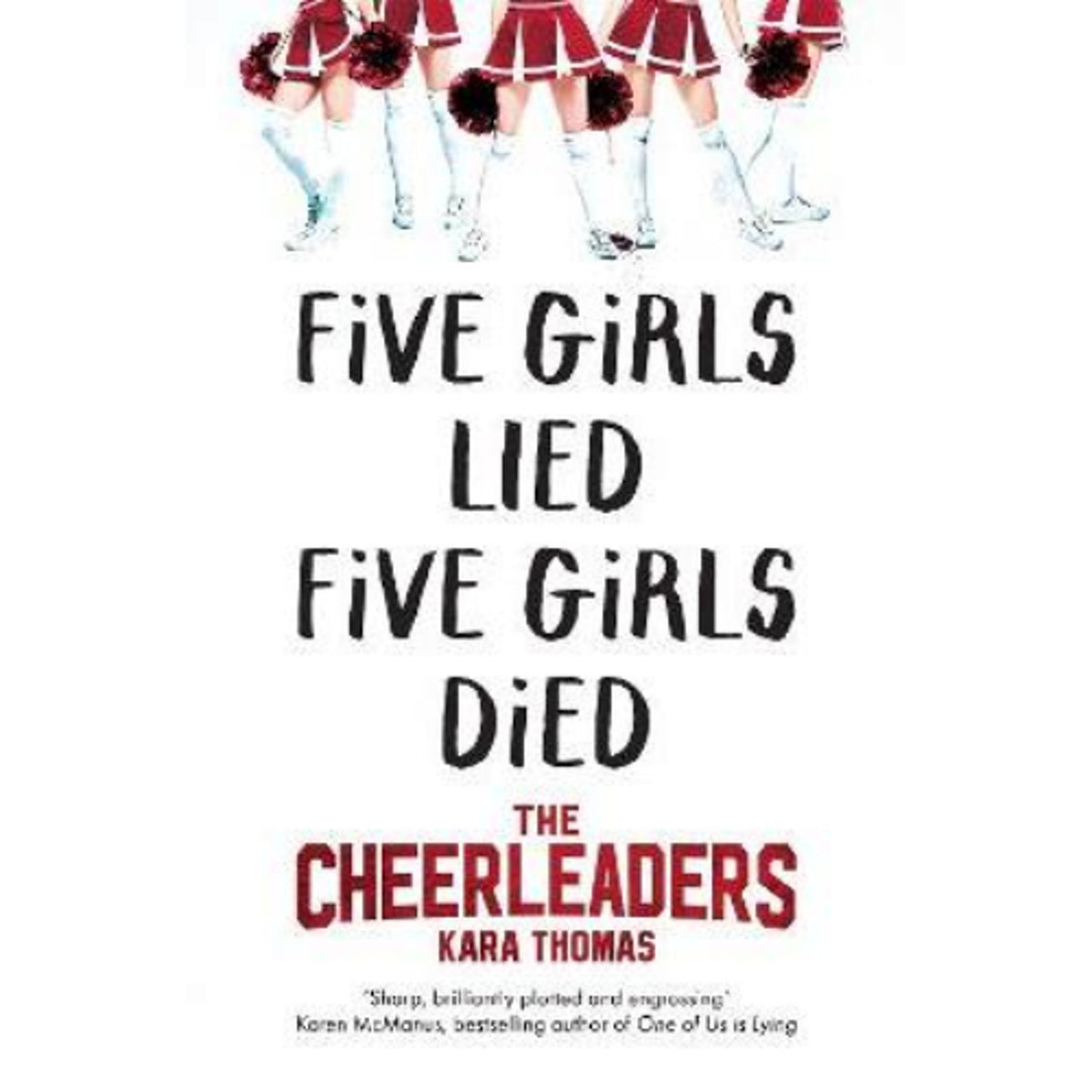 Kara Thomas Cheerleaders thriller book cover - British product