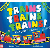 Trains Trains Trains! children's book by Donna David, imported from the UK