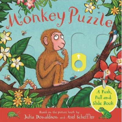 Julia Donaldson Monkey Puzzle push pull slide board book (British brand)