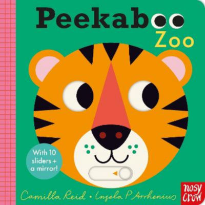 Peekaboo Zoo interactive board book with sliders and mirror, imported from the UK