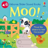 Usborne Moo sound book with sliders (British brand)
