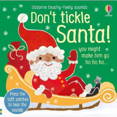 Sam Taplin children's touchy-feely sound book Don't Tickle Santa, UK version