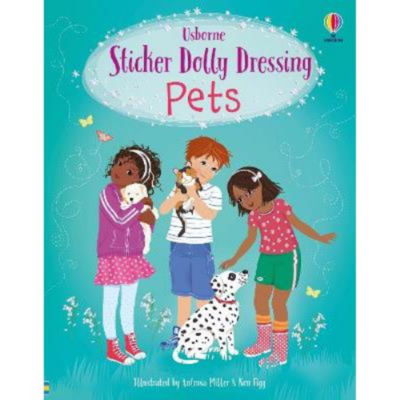 Usborne Sticker Dolly Dressing Pets activity book - British product