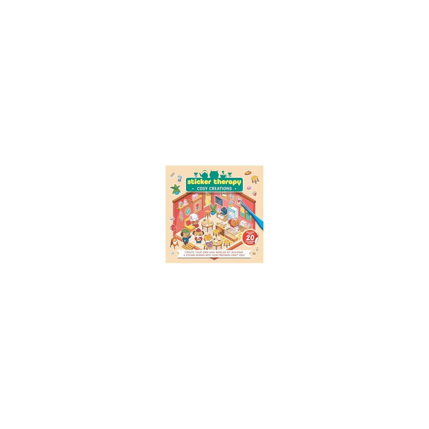 Igloo Books sticker and colouring book Cosy Creations hardback - British product