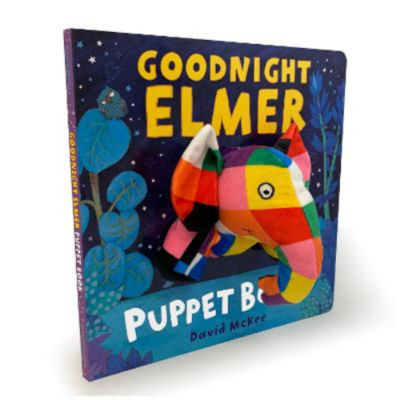 ASDA Goodnight Elmer Puppet Book Hardback Storybook David McKee- Buy online at McGrocer