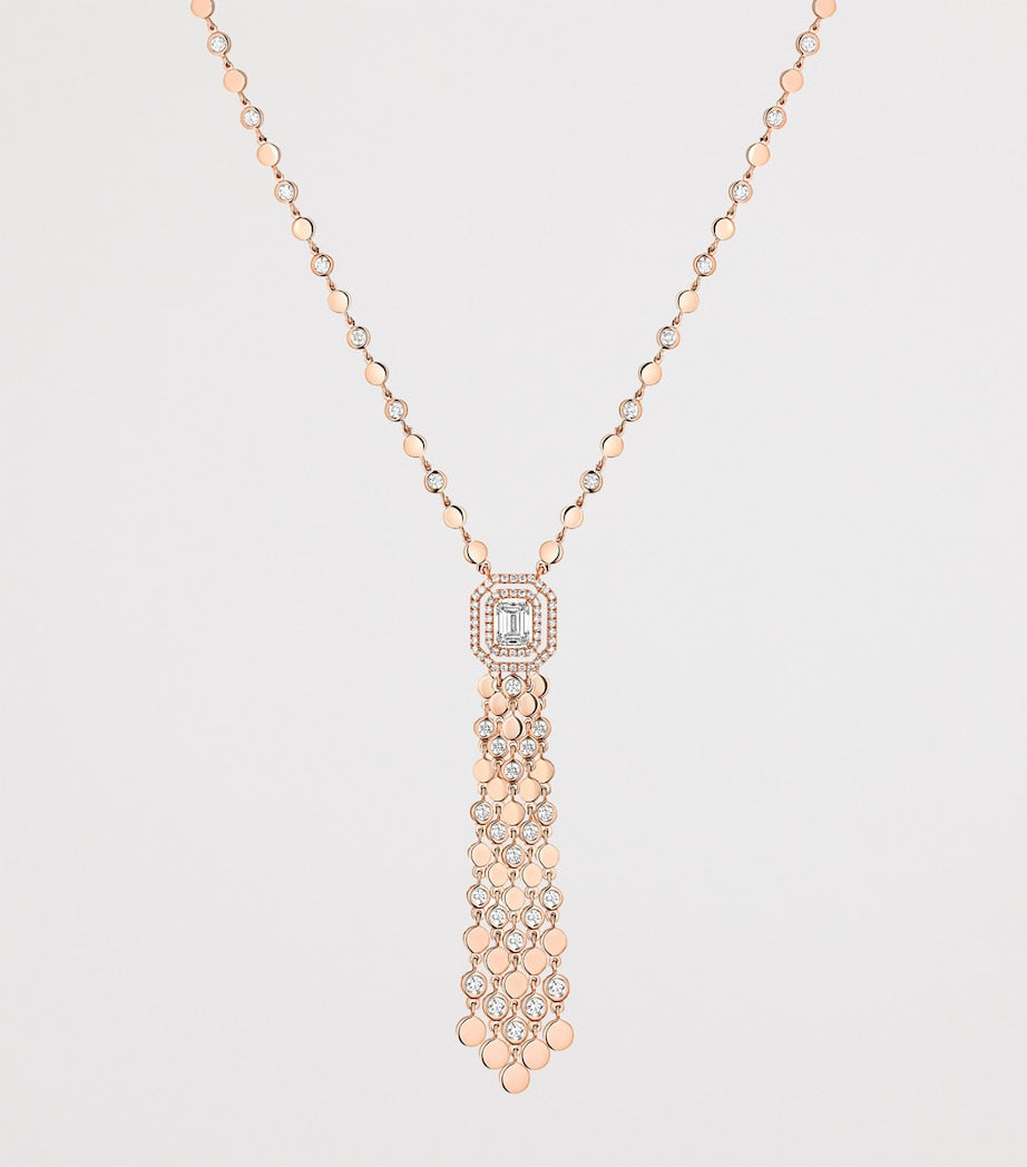 Messika D-Vibes Diamant-Roségold-Quasten-Halskette 1,66 ct - Britisches Produkt
