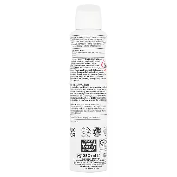 Superdrug Sensitive Antiperspirant Deodorant 250ml (British brand)