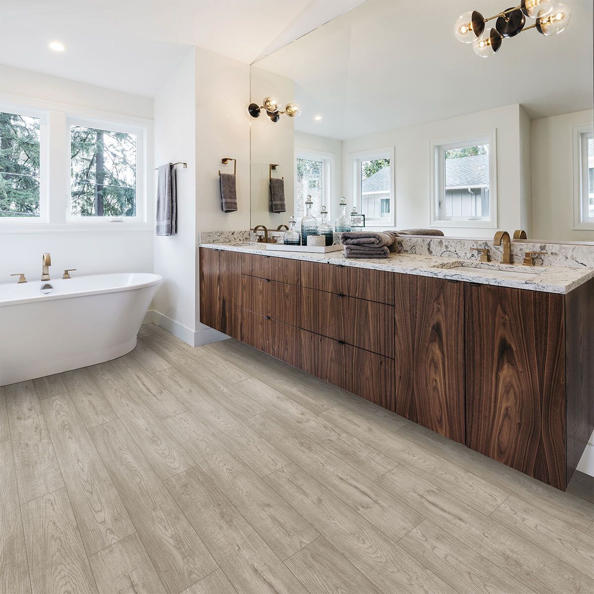 Golden Select Alabaster Rigid Core SPC Luxury Vinyl Flooring Planks with Foam Underlay - 1.33 m² Per Pack GOODS Costco UK