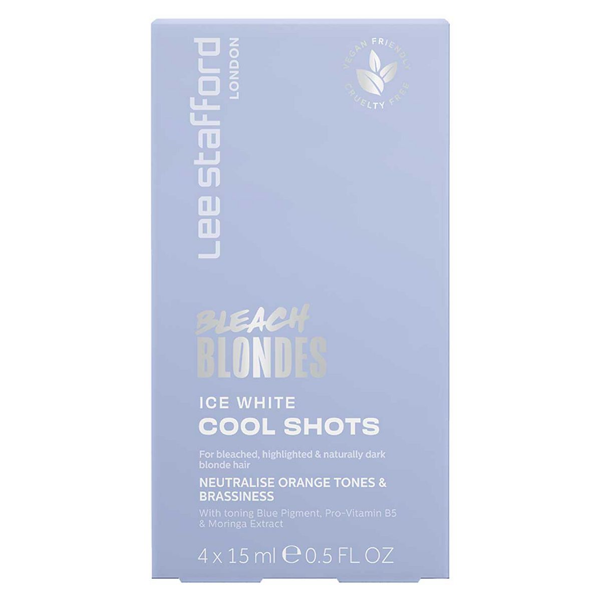 Lee Stafford Bleach Blondes Ice White Toning Cool Shots 4 x 15ml GOODS Boots   