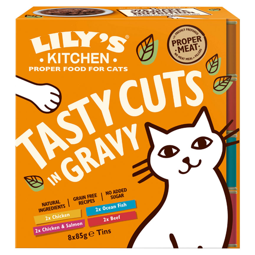 Lily's Kitchen Tasty Cuts in Gravy Multipack for Cats 8 x Cat Food & Accessories ASDA   