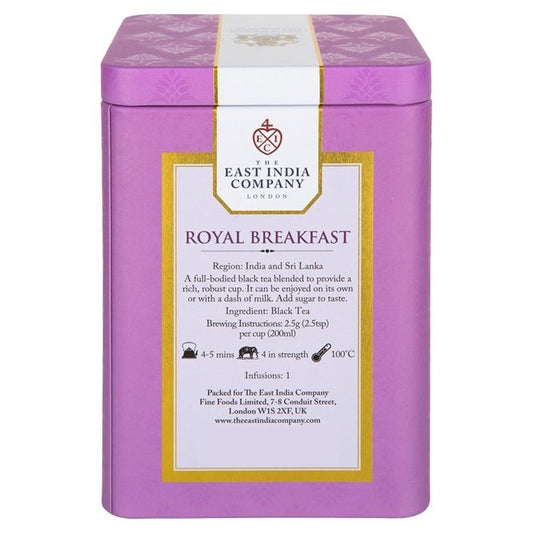 The East India Company Royal Breakfast Black Loose Leaf Tea Caddy   125g