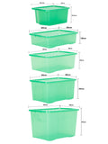 Wham 5 piece green crystal storage boxes set (British brand)