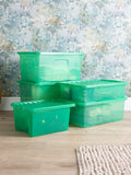 Wham 5 piece green crystal storage boxes set (British brand)