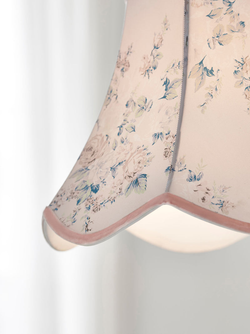 Shabby Chic pink Chloe cotton lampshade 40cm (British brand)