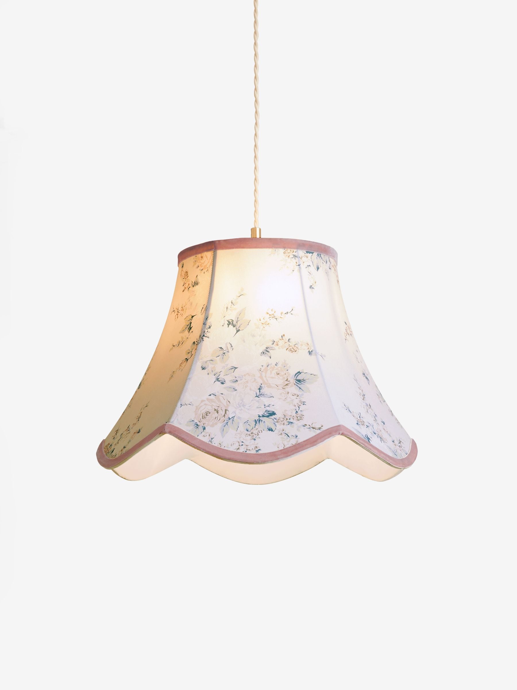 Shabby Chic pink Chloe cotton lampshade 40cm (British brand)
