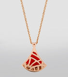 Bvlgari Divas' Dream rose gold necklace with diamonds and carnelian - British product