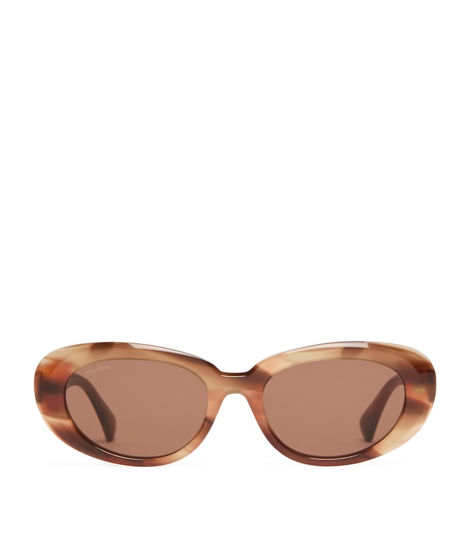 Max Mara oval sunglasses in tortoiseshell acetate (British brand)