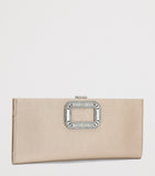 Roger Vivier Pilgrim metallic leather clutch bag (British brand)