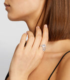 Anita Ko diamond leaf ring in 18kt white gold, imported from the UK