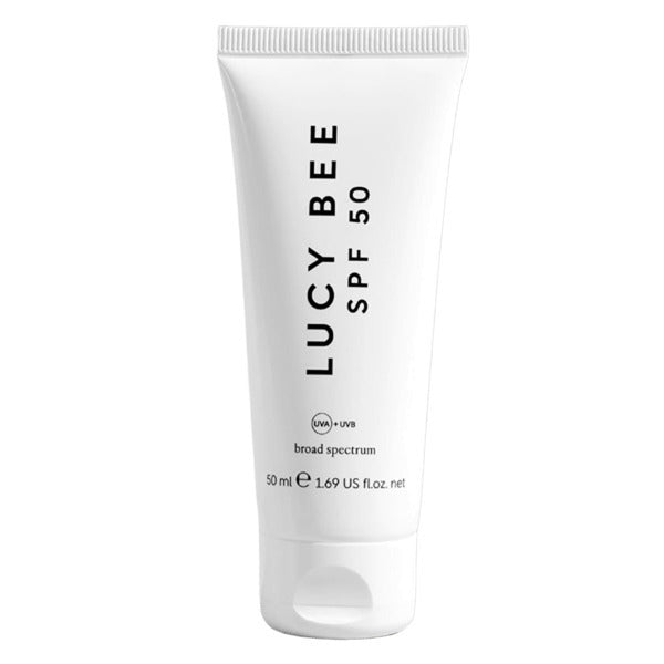 Lucy Bee face sunscreen SPF 50 with niacinamide and B5 50ml - British product