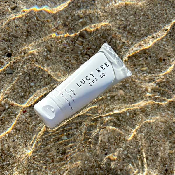Lucy Bee face sunscreen SPF 50 with niacinamide and B5 50ml - British product