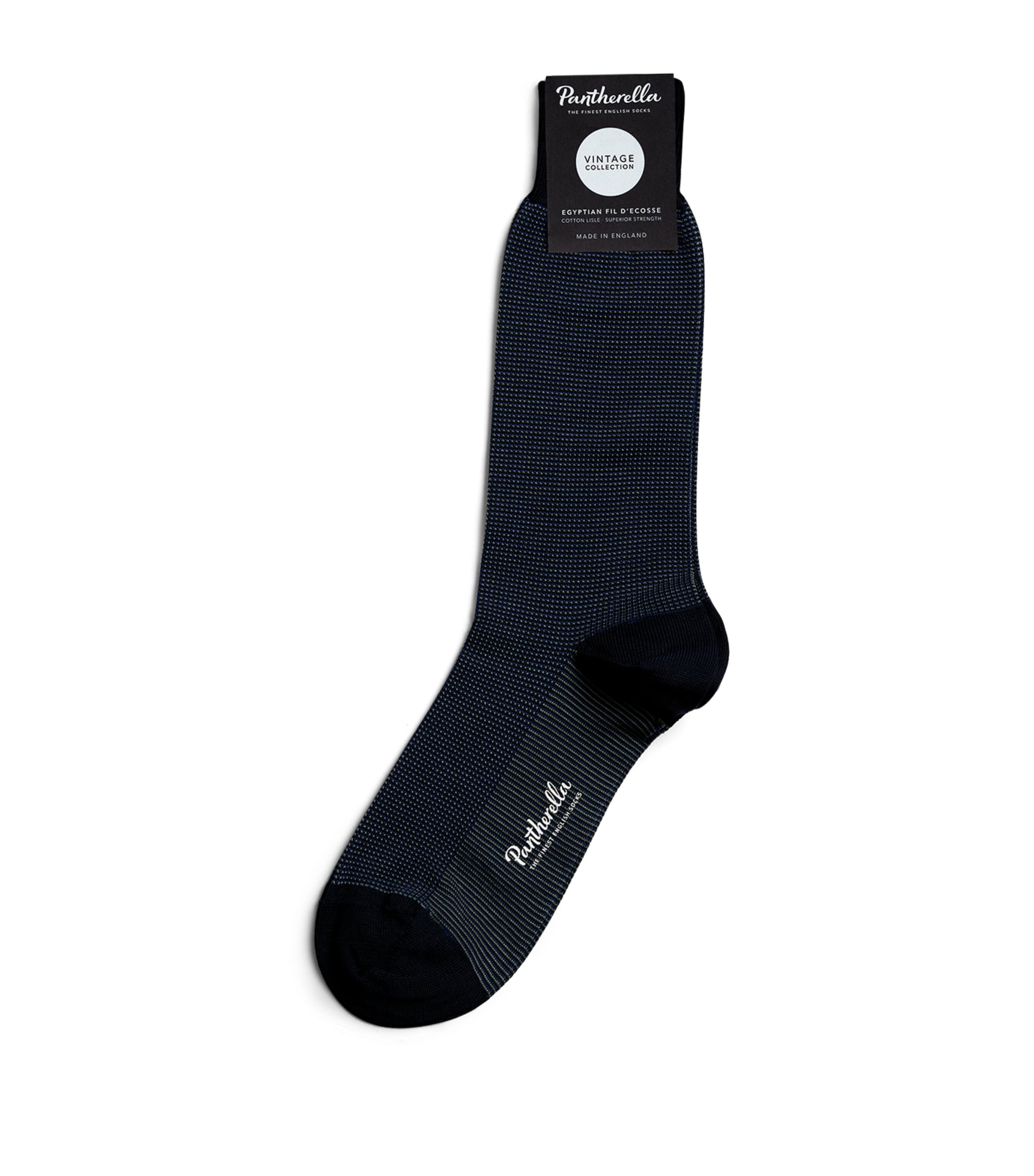Pantherella pin dot socks, imported from the UK