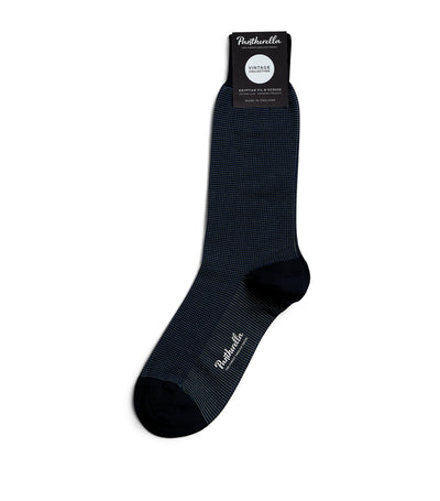 Harrods Pantherella Pin Dot Men's Cotton Socks- Buy online at McGrocer