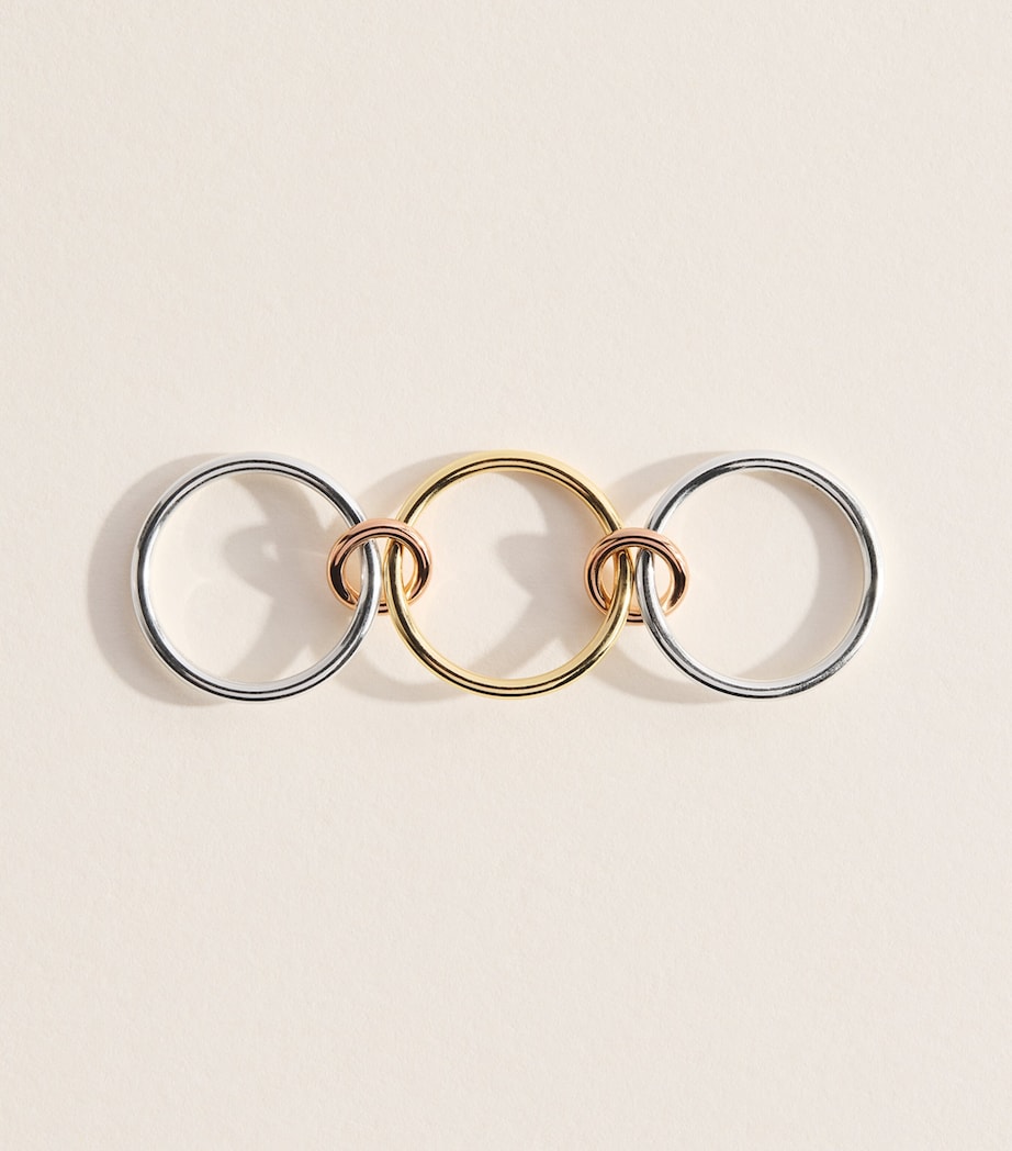 Spinelli Kilcollin Solarium ring sterling silver mixed gold (British brand)