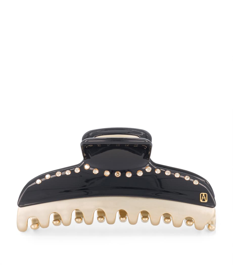 Alexandre de Paris gold-plated crystal-embellished claw hair clip, UK version