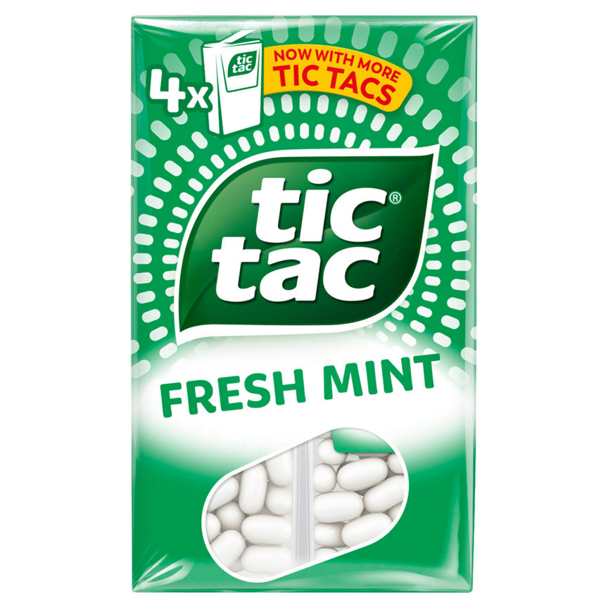 Tic Tac Mint 4x Snacks & Confectionery ASDA   