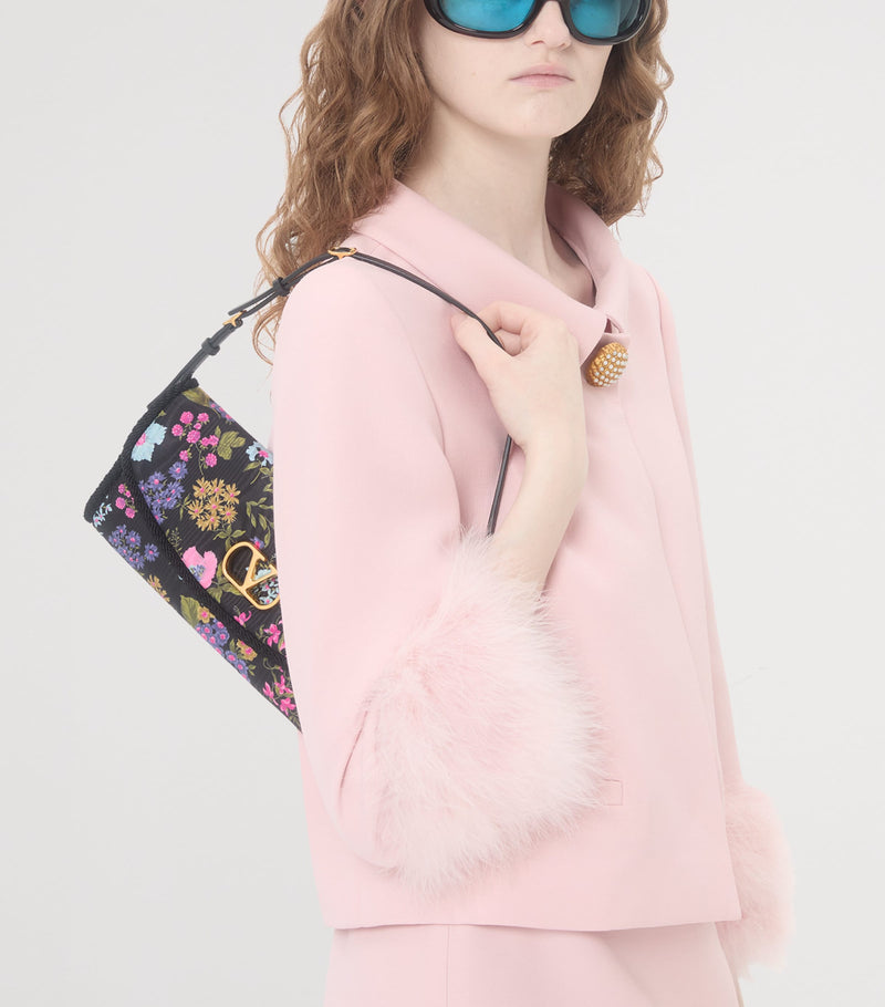 Valentino Garavani DeVain small moiré floral shoulder bag (British brand)