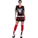 Smiffys Friday the 13th ladies costume printed hockey dress, UK version